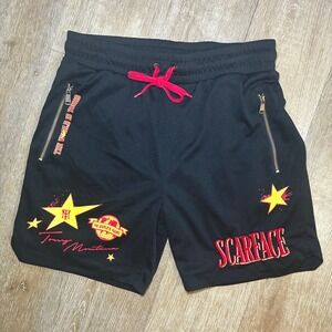 Scarface x Shoe Palace Mens Black Mesh Athletic Shorts Tony Montana Rare Large